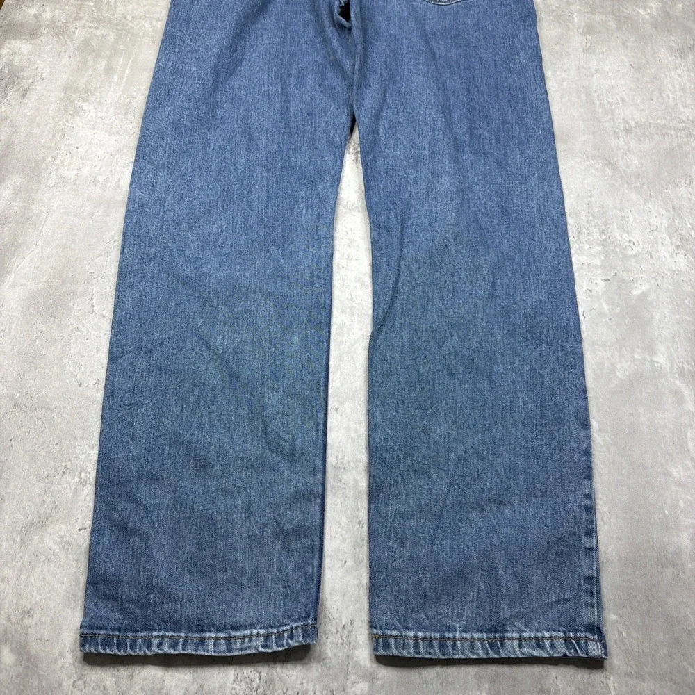 Levi's 505 Jeans Mens 38x32 Blue Regular Fit Straight Leg Medium Wash Denim USA
